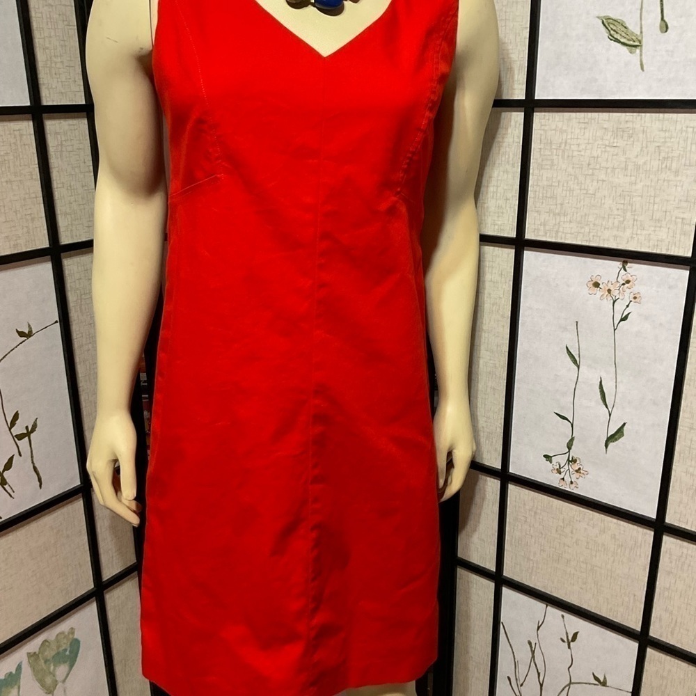 TALBOTS Petites V Neck Sleeveless Sheath Dress